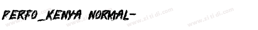 perfo_kenya Normal字体转换
